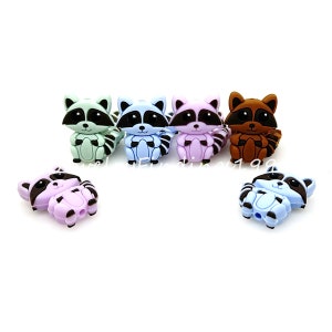 Raccoon Silicone Beads, Wholesale Silicone Beads, Loose Charm Beads, Jewelry Making, DIY Keychain Pendant Bag Keyring Accessories, 27*22mm