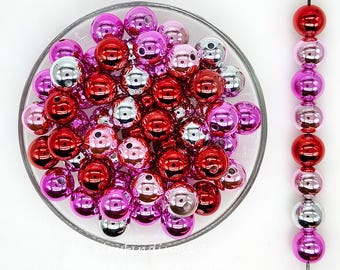 110 Perline Acriliche Trasparenti 20 Mm – Colore AB, Foro 3 Mm, Per Creare Gioielli E Accessori Fai Da Te