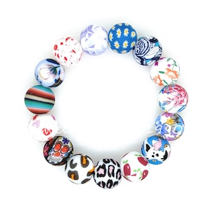 New 15mm Silicone Beads, Print Beads, Round Beads, Silicone Ball, 10 - 100 Bulk Beads