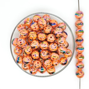 16mm Halloween Acrylic Bubblegum Beads,Halloween Bat Resin Beads,Gumball Beads,Glossy Beads