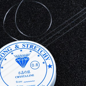 1 Roll String, 0.5mm,0.8mm,1.0mm, Transparent Stretch line ,Elastic Beading Rope, Clear Crystal Thread Cord ,Jewelry Bracelet Necklac Making