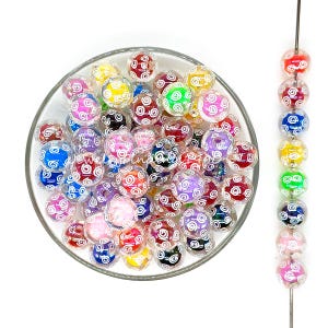 16mmTransparent Swirl Acrylic Beads,Inner Color beads, Resin Beads,Jewelry Beads