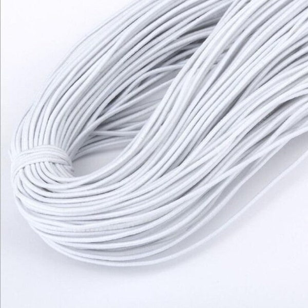 100Meter Elastic Cord, 1mm 1.5mm Elastic Band, Round Elastic Cord, Soft Stretchy Flexible Thread String Cord, Sewing Jewelry Accessories