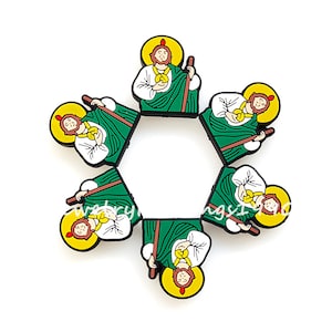 Catholic Jesus Focal Beads for DIY Jewelry Rosary Bracelet Necklace Making Craft, Loose Silicone Beads