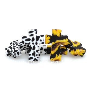 Stampa Perline focali in silicone incrociate, Perline in silicone incrociate