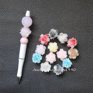 Acrylic Flower Butterfly Sugar Beads,Fancy Beads ,Rhinestone Bubblegum Beads, Pen Focal Beads