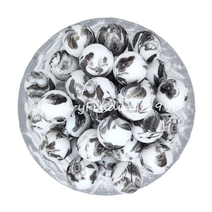 High Quality Print Silicone Beads, 12/15mm Round Silicone Beads, Silicone Print Loose Beads, Round Print Beads, Jewelry Making Beads, # 74