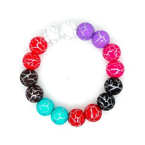 15mm Crack Beads,Round Print Beads,Silicone Beads,Loose Beads,Pen Beads