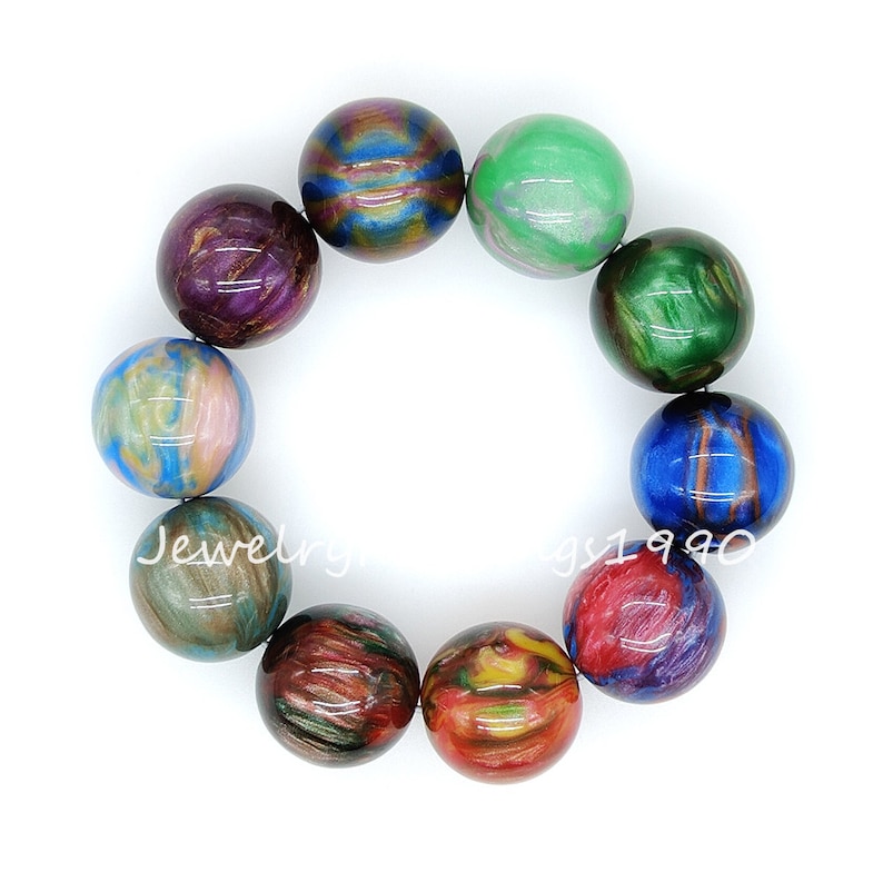 20mm Bubblegum Beads Pearlescent Jelly Chunky Beads, Round Acrylic Beads, Faux Pearl Chunky Bubblegum Beads,20mm beads,Bulk Gumball beads