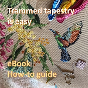 Trammed Tapestry ハウツー eBook、あらかじめ加工されたキャンバスのステッチ、PDF デジタル ダウンロード