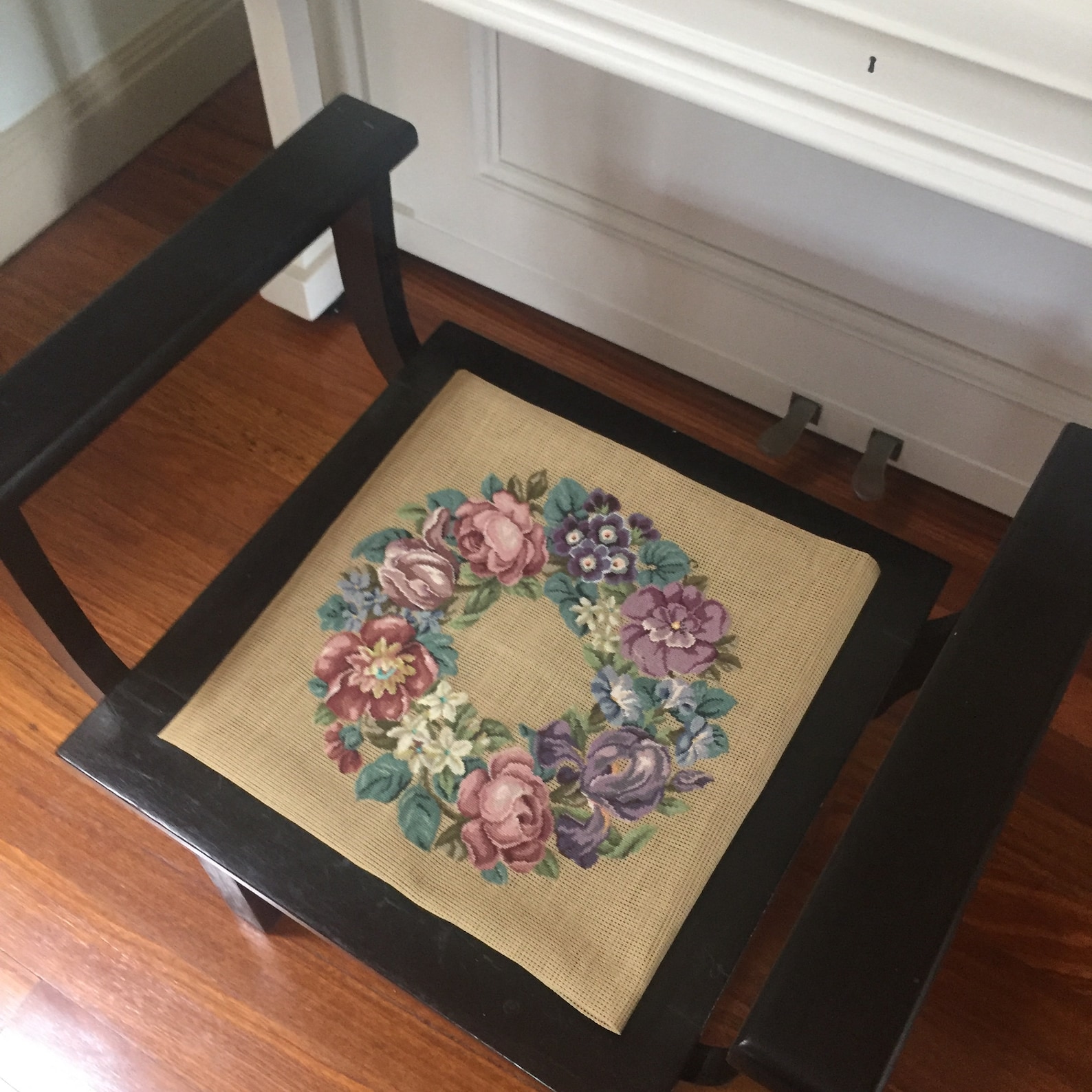 Petit point cushion canvas preworked needlepoint chair seat Etsy