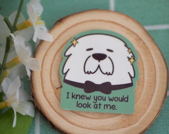 Future Sight Dog Sticker, SxF Anime Inspired Sticker, funny cute future reading dog spy kawaii deco sticker