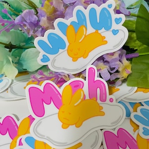 Bun Egg stickers, cute and kawaii waterproof vinyl sticker decals