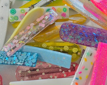 Random Mystery Resin Hairclip, cute and kawaii hair accessory, handmade decor clip