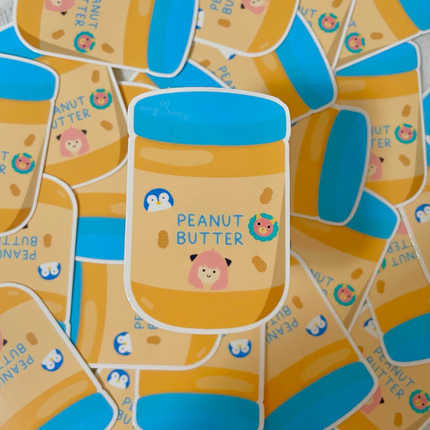 Peanut Butter sticker, Any@ Spy anime inspired, weatherproof laminated stickers for water bottle, laptop, and more!