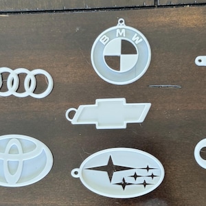 3d Printed Car Brand Logo Keychains