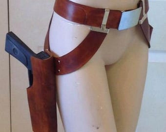 Mandalorian belt and double holster for Westar 35 blaster | mandalorian mercs