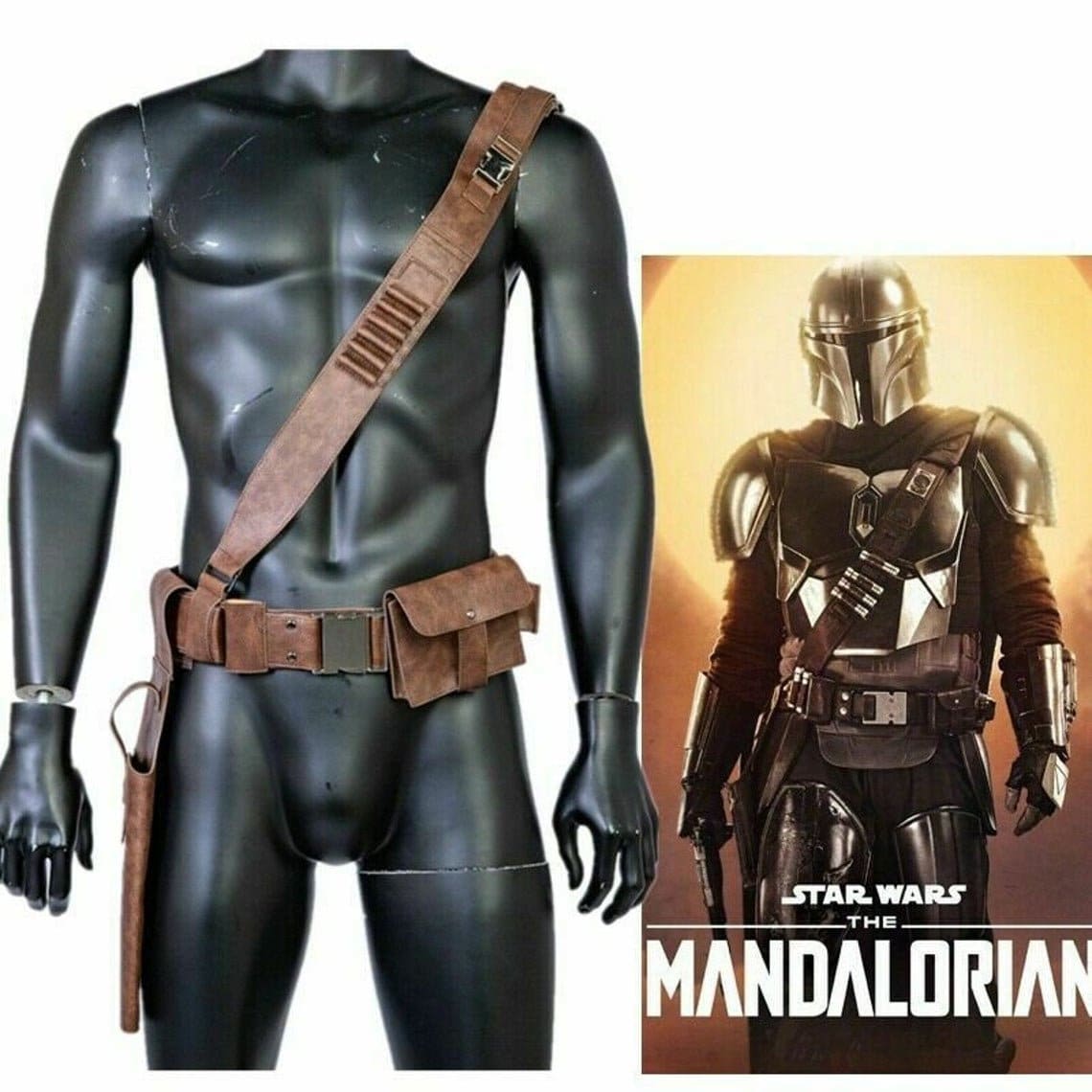 The Mandalorian Cosplay Belt With Prop Gun Blaster Holster And Leg