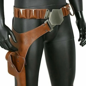 Han Solo Belt with Holster PU Cosplay Costume PU Props for Adult Handmade image 1