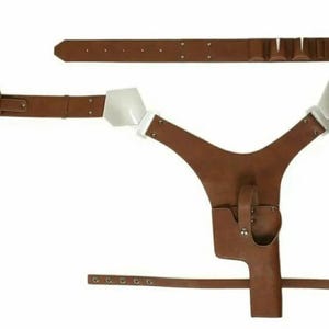 Han Solo Belt with Holster PU Cosplay Costume PU Props for Adult Handmade image 7