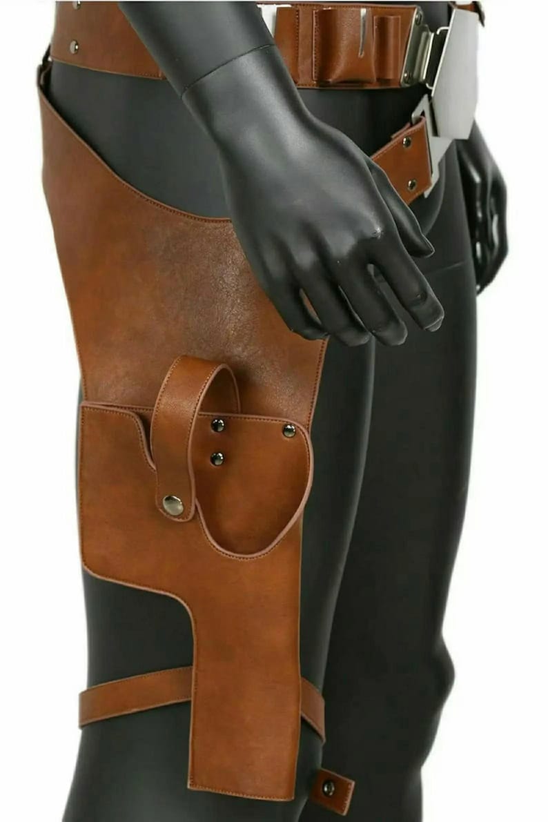 Han Solo Belt with Holster PU Cosplay Costume PU Props for Adult Handmade image 4