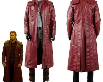 Guardians of the Galaxy 2 Chris Pratt Starlord Coat Long Jacket Cosplay Costume Handmade