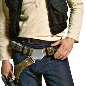 Han Solo Belt with Holster PU Cosplay Costume PU Props for Adult Handmade image 8