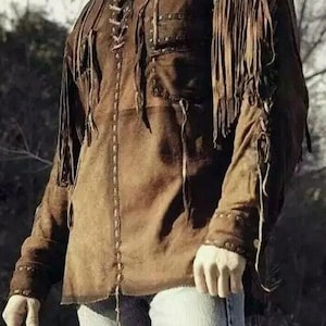 Neue Herren Native American Western Rindsleder Wildleder Jacke Mantel Handmade