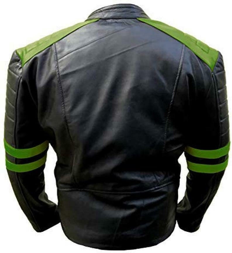 Men's Classic Vintage Motorcycle Green Real Leather Jacket Men's Classic Vintage Motorcycle Green Real Leather Jacket