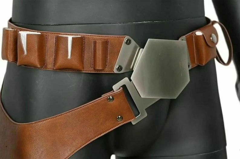 Han Solo Belt with Holster PU Cosplay Costume PU Props for Adult Handmade image 2