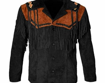 Men's Traditional Handmade Cowboy Western Leather Jacket | Etsy