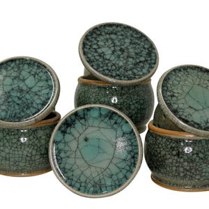 Original Französische Wassergekühlte Keramik Butterdose, Frische Und Streichzarte Butter, ca. 250g, EIS JADE Tusche Seladon Craquelé B-G 画像 17