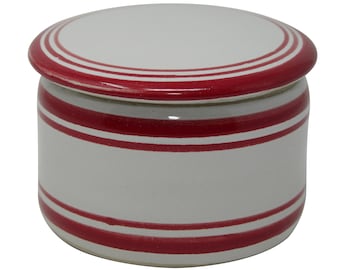 Original Französische Wassergekühlte Keramik Butterdose, Immer Frische Und Streichzarte Butter Zum Frühstück, ca. 250g, ROUGE 3 Z-G