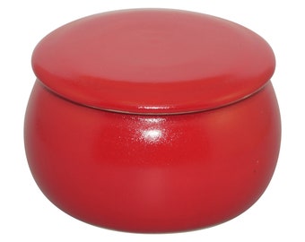 Original Französische Wassergekühlte Keramik Butterdose, Immer Frische Und Streichzarte Butter Zum Frühstück, ca. 250g, Chillirot B-G