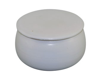 Original French water-cooled ceramic butter dish, always fresh and spreadable butter for breakfast, approx. 250g, white matt B-G