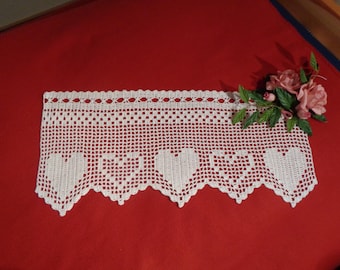 Häkelgardine, 55cm x 28cm