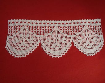Häkelgardine, 57cm x 25cm