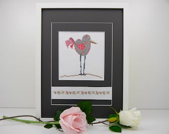 Embroidery picture "Rose Lady" cross stitch according to UB Design framed 30 x 40 cm