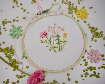 Embroidery ring "Summer meadow" cross stitch after Ch. Dahlbeck D 13 cm window decoration embroidery frame picture