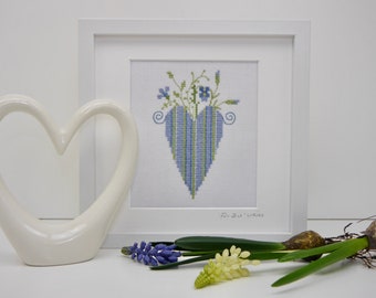 Picture "For you" cross stitch after Ch. Dahlbeck framed 20 x 20 cm Mother's Day