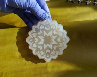 Ukrainian Snowflake Ornament Mold | Folk Pattern Silicone (8x8cm)