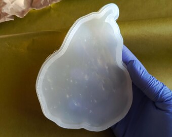 Asymmetric Pear Silicone Mold | 9x12cm Resin Coaster Stand (Platinum Cure)