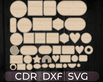 Crochet Basket Bottoms, Wood Base SVG, Laser Cut Files (Digital Download)