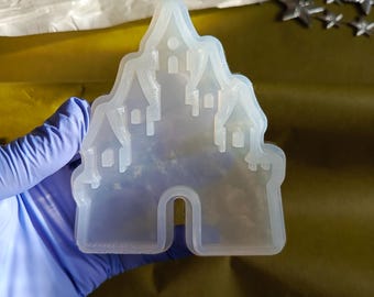 Fairytale Castle Silicone Mold | Christmas Ornament, Pendant (8x9.5cm)