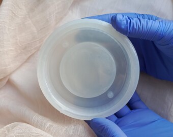 Round Silicone Jewelry Box Mold | Epoxy Resin Trinket Box (8.7x8.7cm)