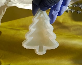 Christmas Tree Ornament Mold | Silicone Resin Pendant Maker (5.7x7.5cm)
