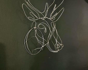 Stag Stainless Steel Wire Sculpture