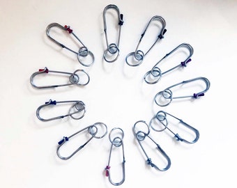 Bicycle Spoke and Nipple Upcycled Carabiner Key Clip