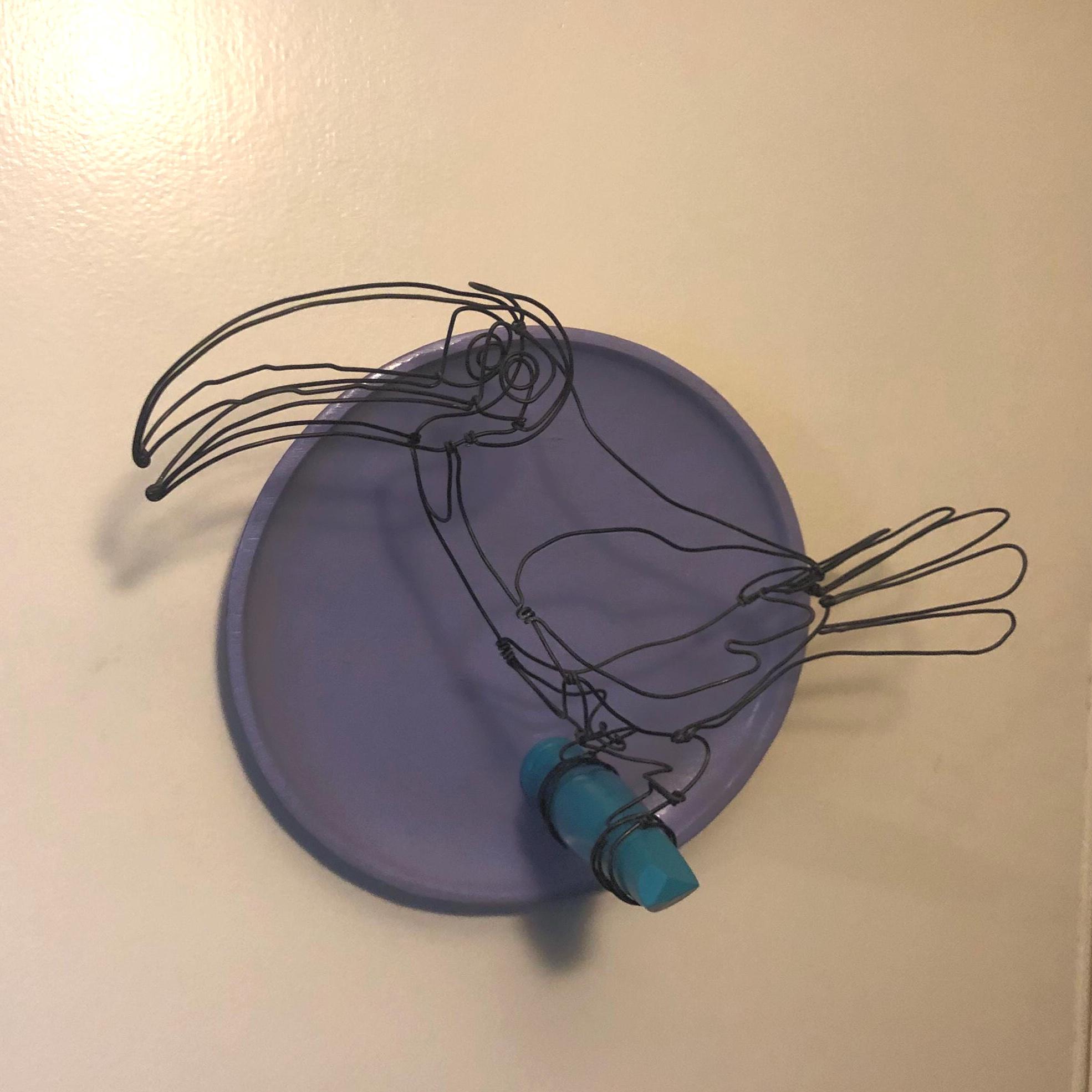 3D Perched Toucan Wire Sculpture