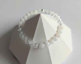 Mondstein Edelstein Armband Geburtstagsgeschenk Edelstein Bergkristall Heilstein Armband Yoga Schmuck Armband Geschenkidee